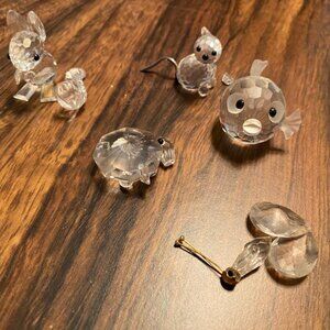 FOR REPAIR ~ Swarovski Crystal Animal Figurines Lot As-Is